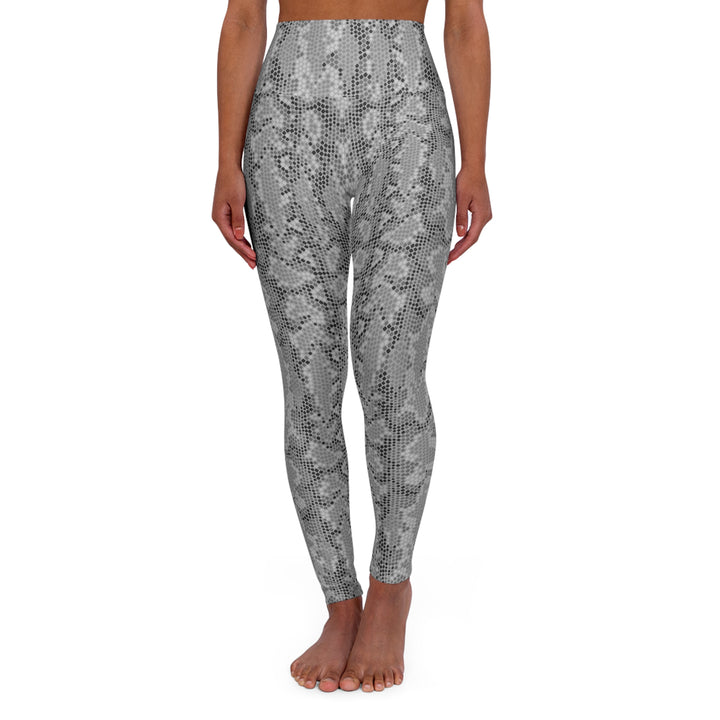 Stylish Snake Print High Waisted Yoga Pants - Perfect for Everyday Comfort