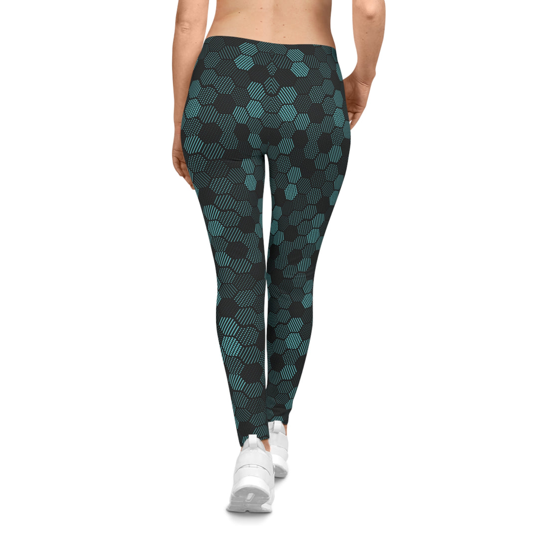 Honeycomb Print Women's Casual Leggings - Stylish Activewear for Everyday Comfort