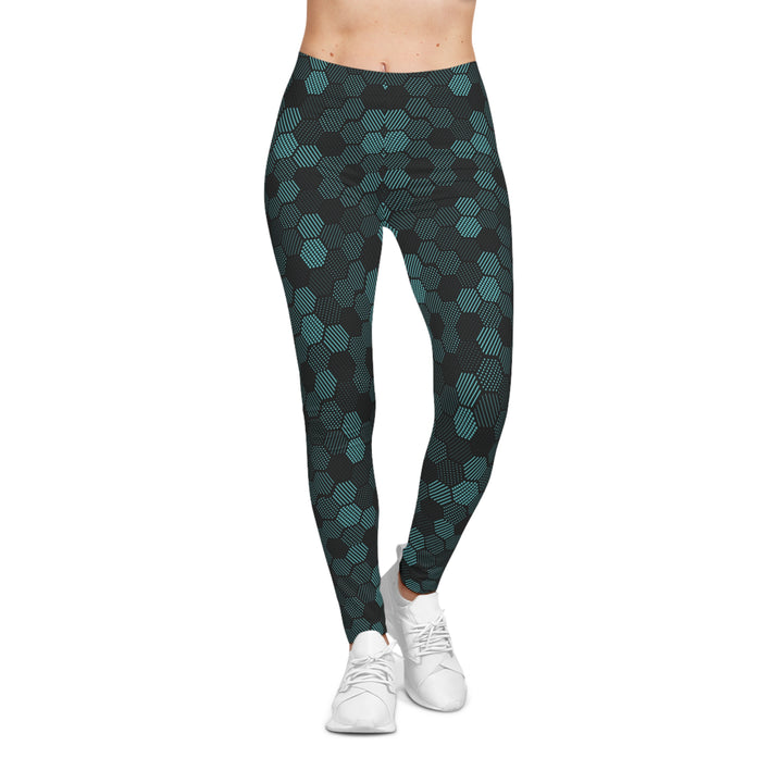 Honeycomb Print Women's Casual Leggings - Stylish Activewear for Everyday Comfort