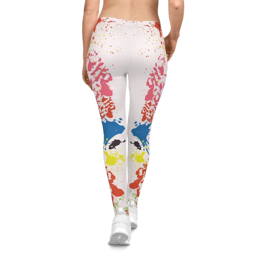 Vibrant Splash Casual Leggings - Colourful Fitness Wear