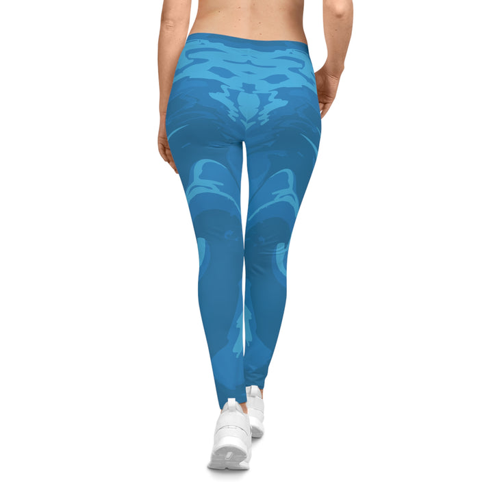 Ocean Wave Print Women's Casual Leggings - Comfortable & Stylish Activewear