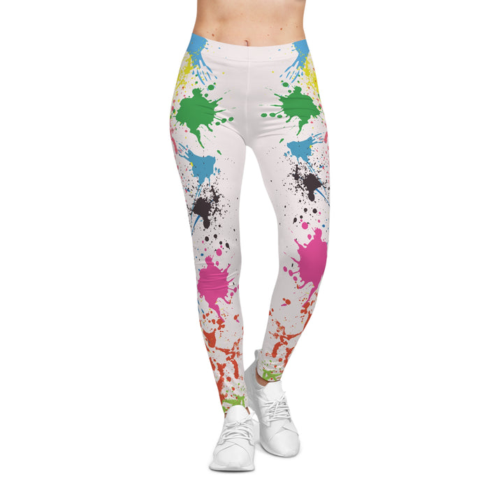 Vibrant Splash Casual Leggings - Colourful Fitness Wear