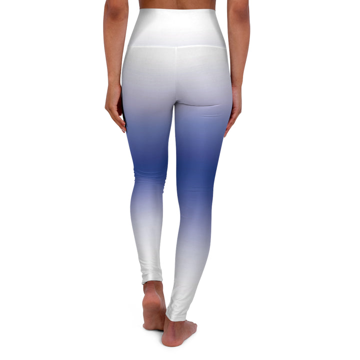 Ombre Serenity Women's Yoga Pant - Gradient Blue to White Activewear