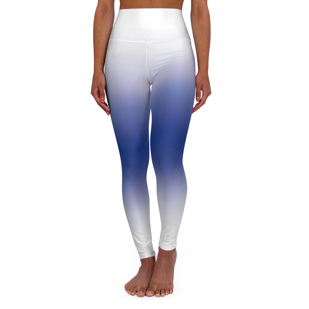 Ombre Serenity Women's Yoga Pant - Gradient Blue to White Activewear