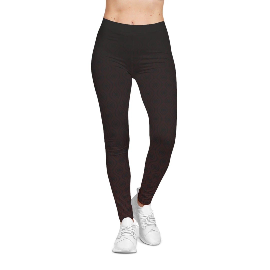 Velvet Charm Women's Leggings - Subtle Peacock Pattern Activewear