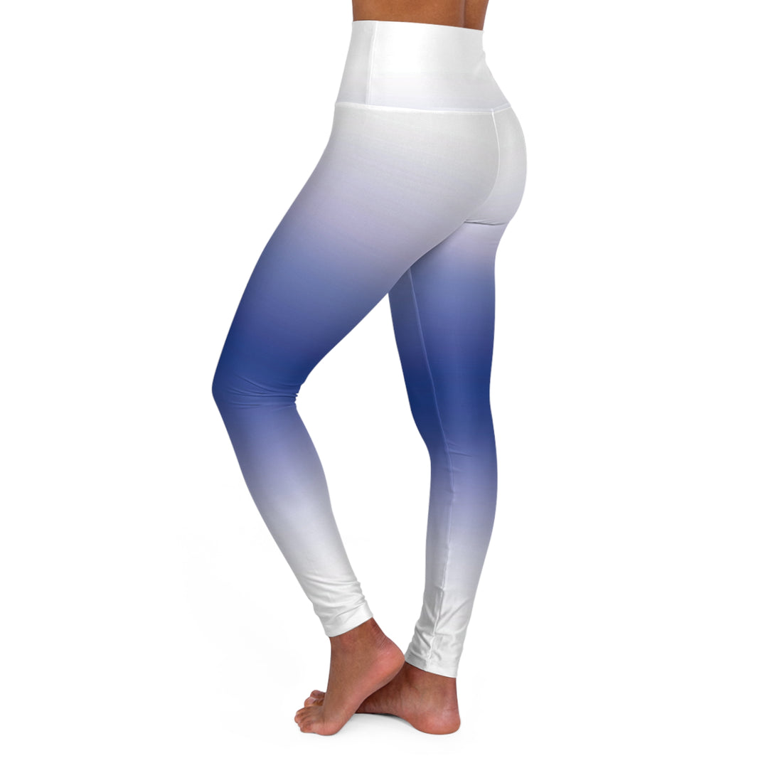 Ombre Serenity Women's Yoga Pant - Gradient Blue to White Activewear