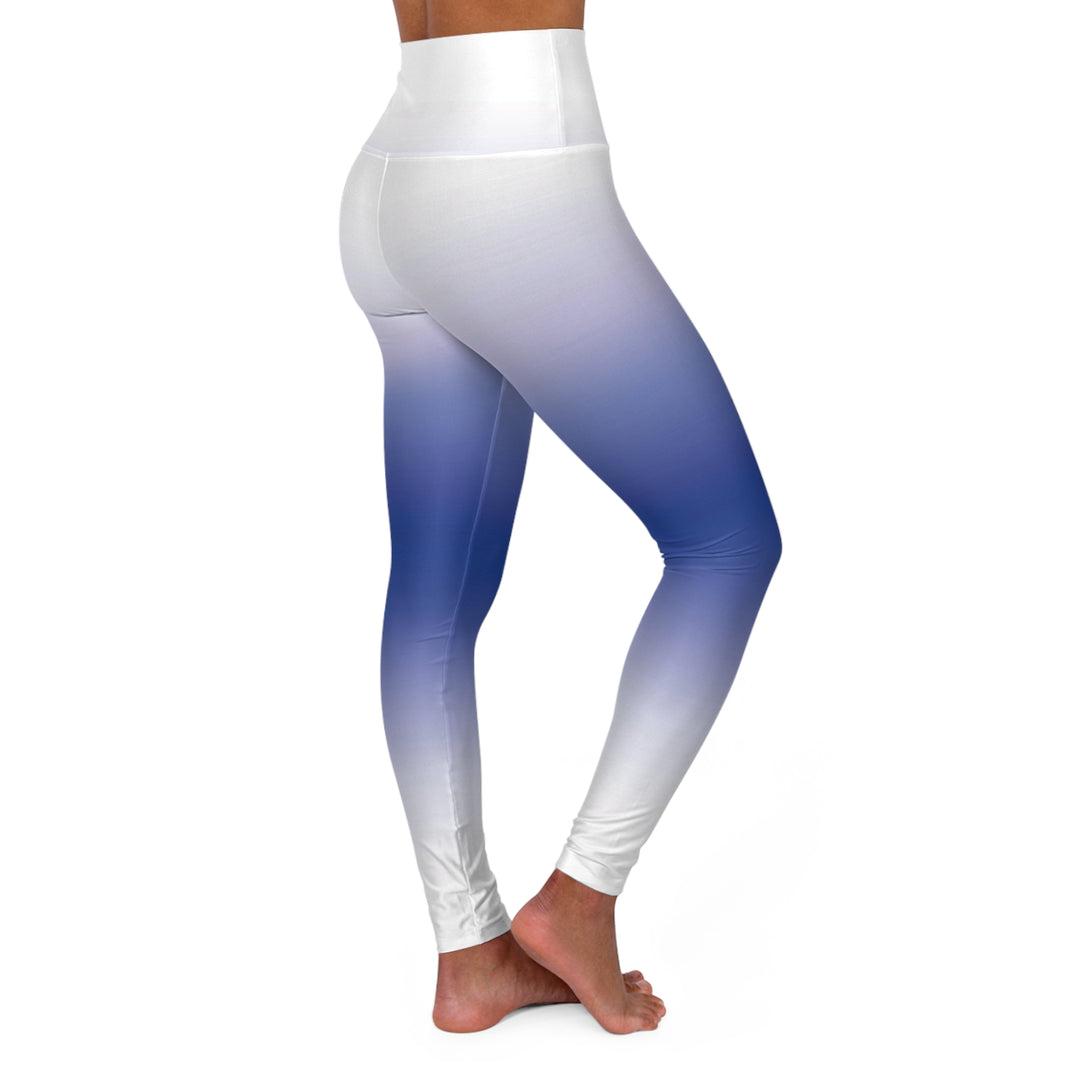 Ombre Serenity Women's Yoga Pant - Gradient Blue to White Activewear