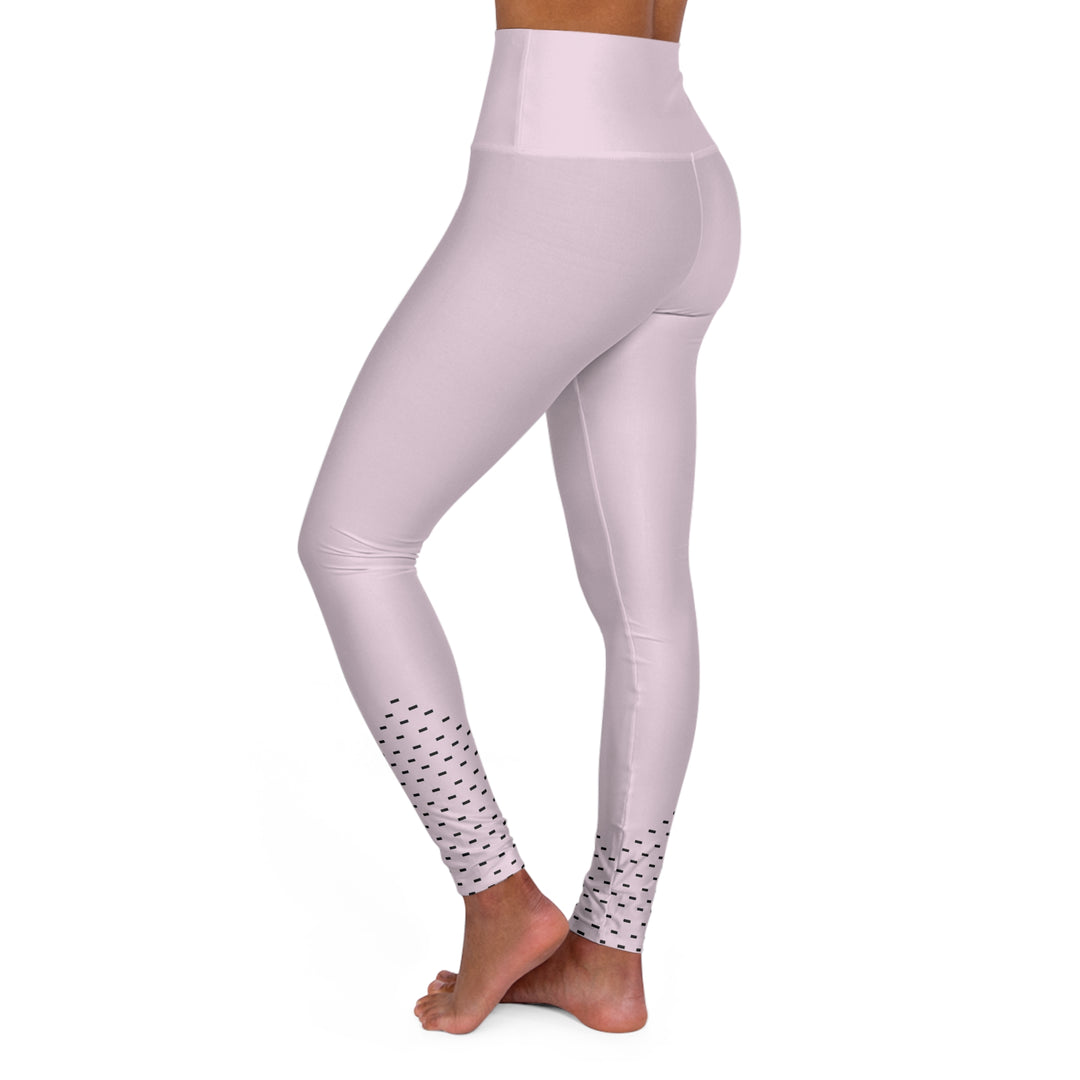 Polka Serenity Women's Yoga Pant - Soft Pink with Minimalist Dot Design